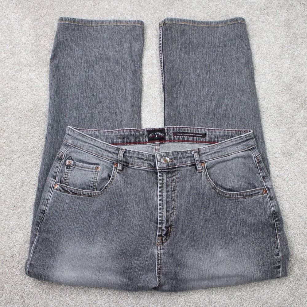 Jack of Spades Jeans Mens 40x28 Faded Black High Roller 5-Pocket Stretch Denim